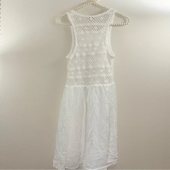 Charlotte Russe White Mini Crochet Dress - Small - Picture 4 of 5